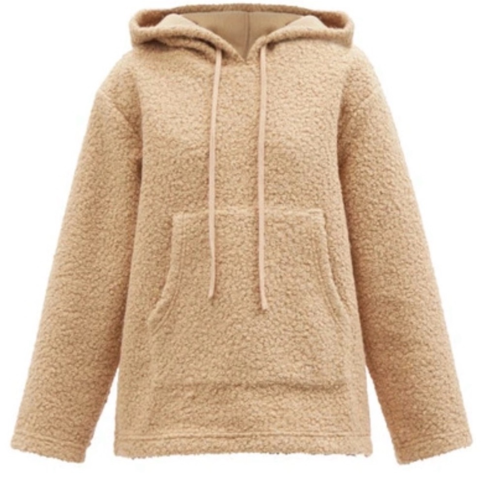 STAUD Bear fleece hooded sweatshirt- Camel